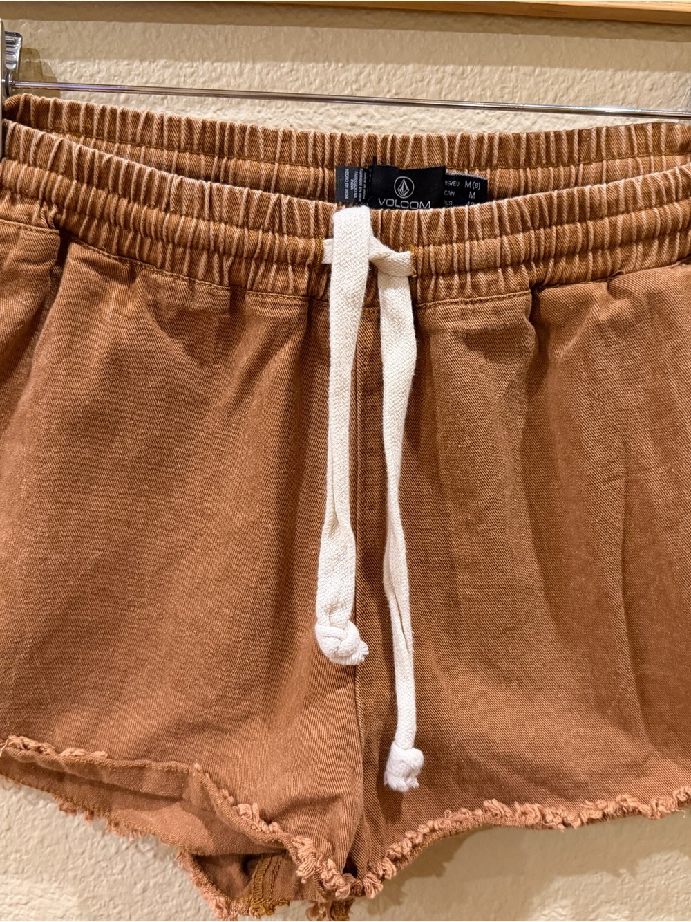 Volcom Women’s Rust Brown Drawstring Athletic Shorts